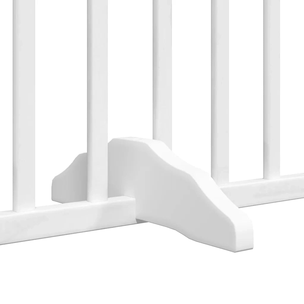 vidaXL Cancello Cani Porta Pieghevole Bianco 6 Pannelli 480 cm Pioppo