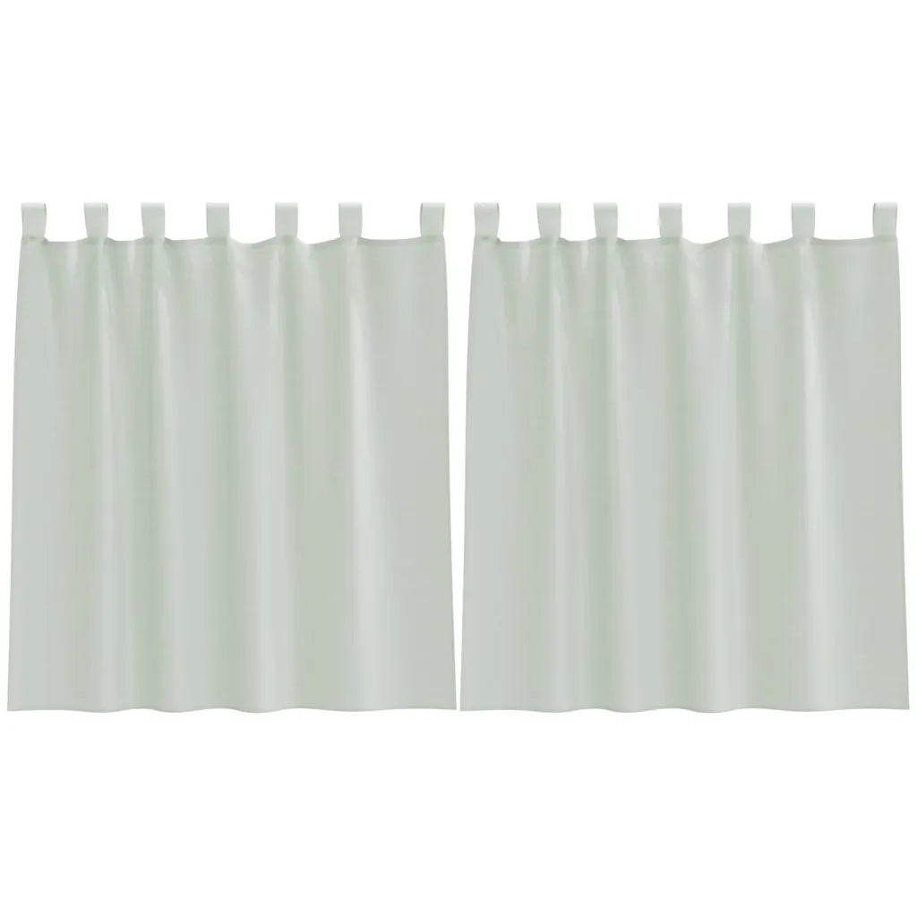 Tende in Voile con Passanti 2 pz Grigio Chiaro 140x140 cm 4102296