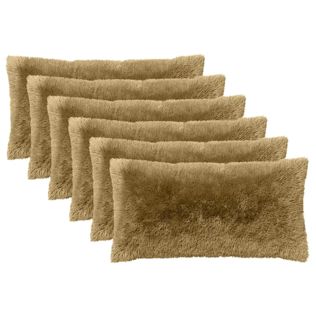 Federa 6 pcs HEERLEN Verde chiaro 40 x 80 cm Fleece PV 910133