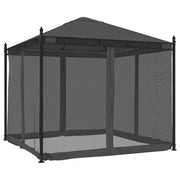 Gazebo | Pergolato con Pareti in Rete Antracite 2,93x2,93 m in Acciaio