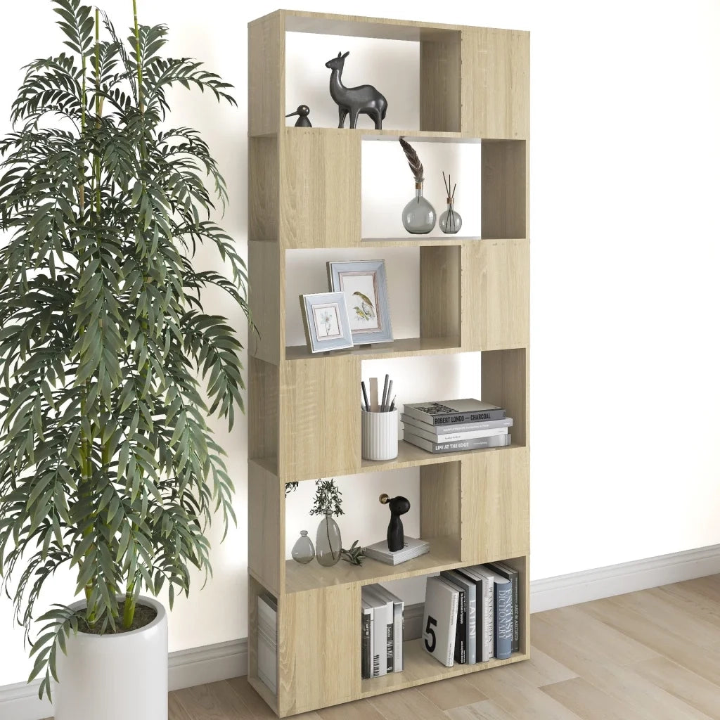 Libreria/Divisorio Rovere Sonoma 80x24x186 cm in Truciolato 809155