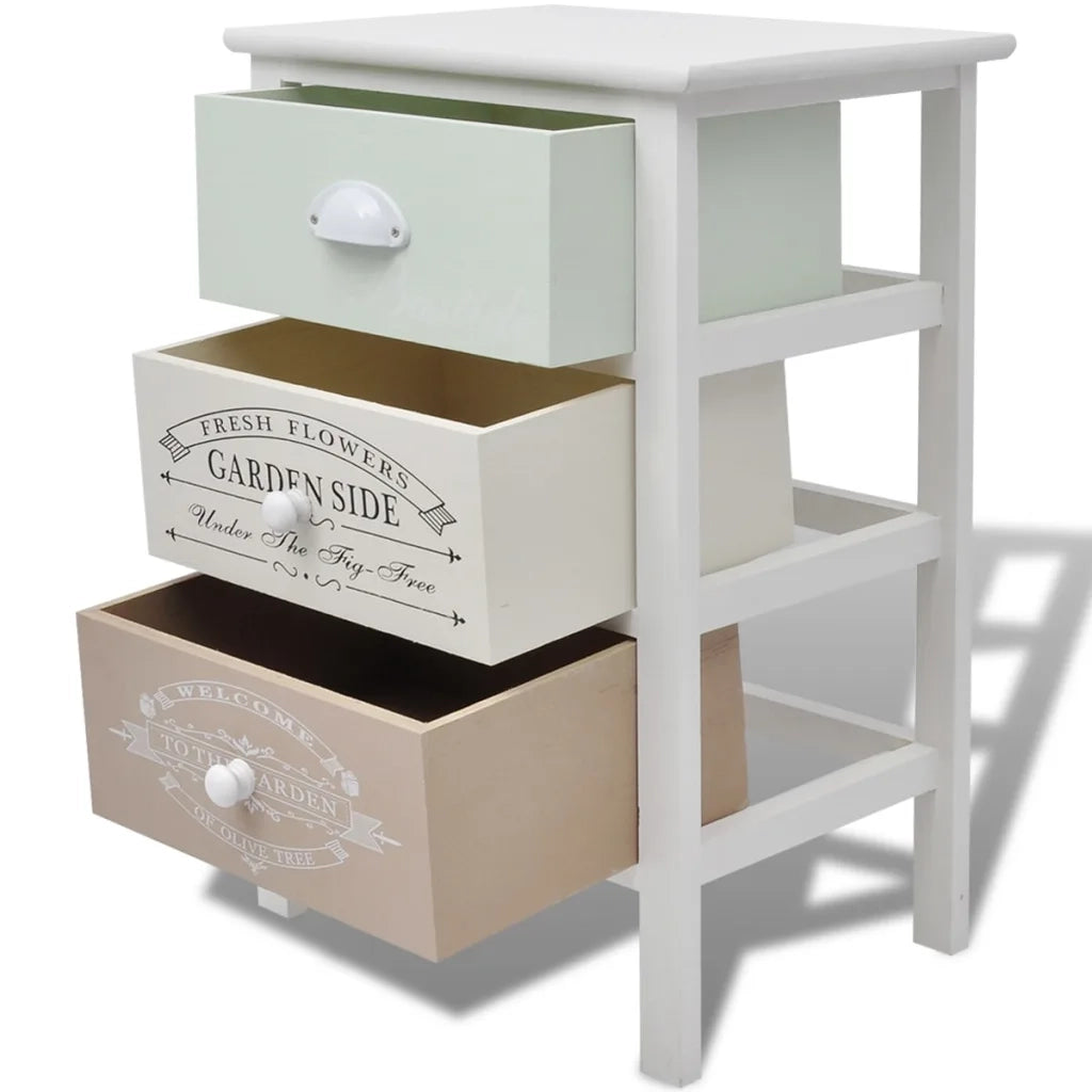 Mobile in Stile Francese con 3 Cassetti in Legno 242876