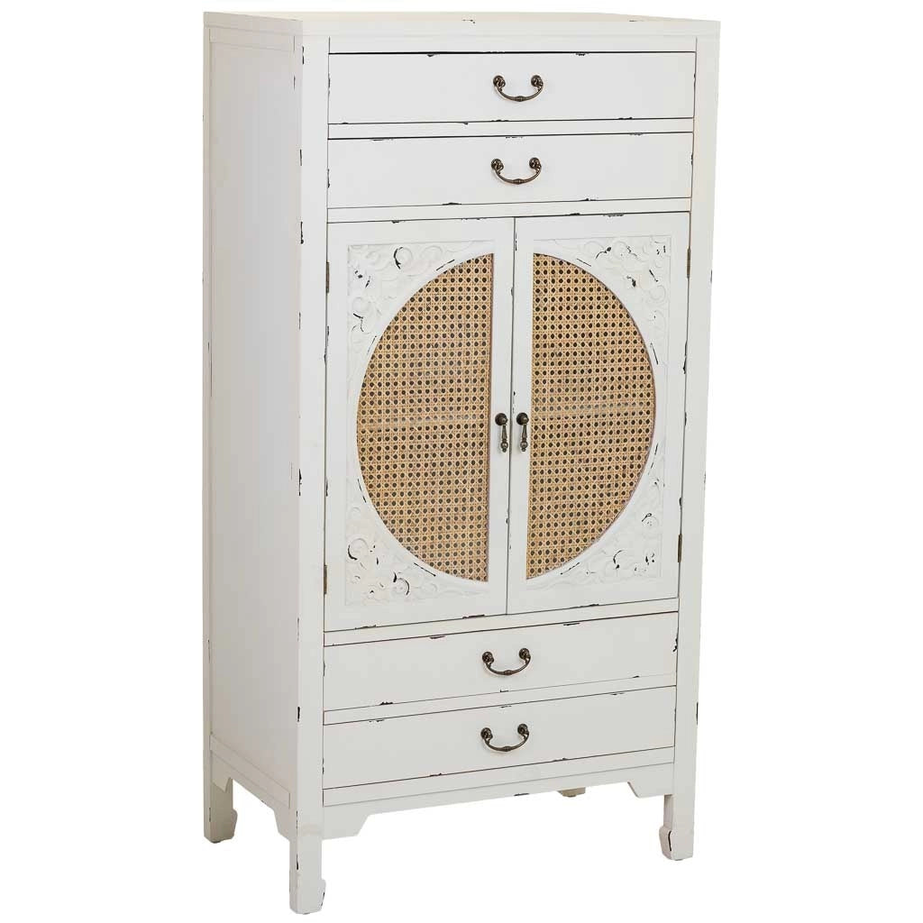 Armadio in legno bianco 70x40x135h