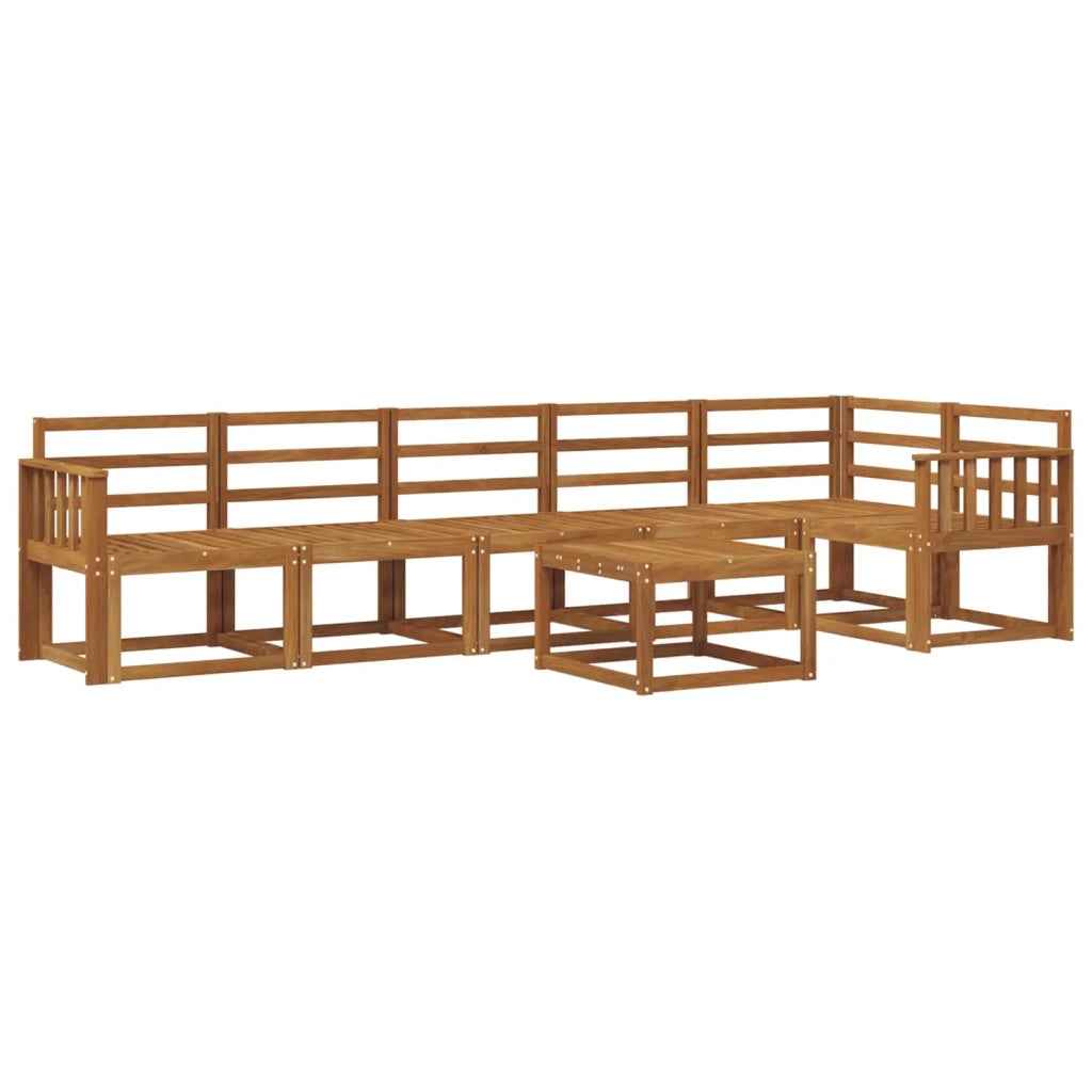 Set di divani da esterno 7 pcs Naturale