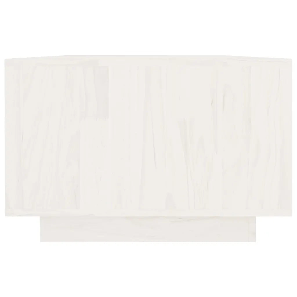 Tavolino da Salotto Bianco 110x50x33,5cm Legno Massello di Pino cod mxl 52577