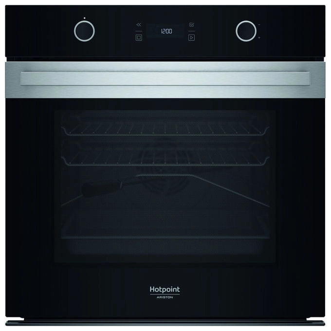 Hotpoint Ariston HAOI78PU0SXA, Forno Elettrico Multifunzione da Incasso, 73 L, Nero Acciaio