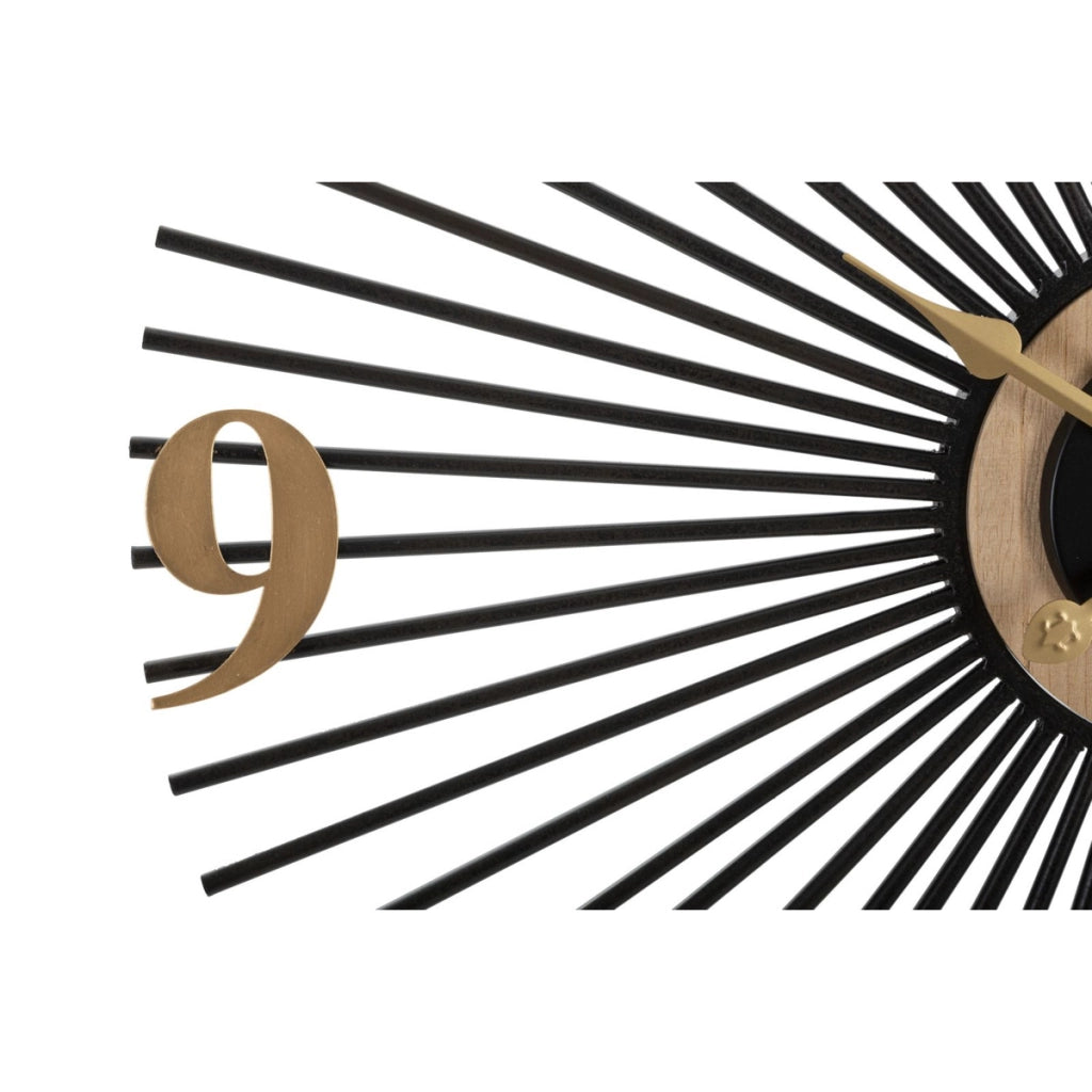 Orologio da parete Wordy in ferro e legno multicolor