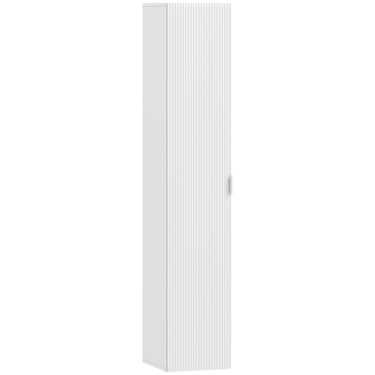 Mobile Bagno Sospeso a Colonna 30x31.5x160 cm con Ripiani Regolabili e Chiusura Soft Close in MDF Bianco