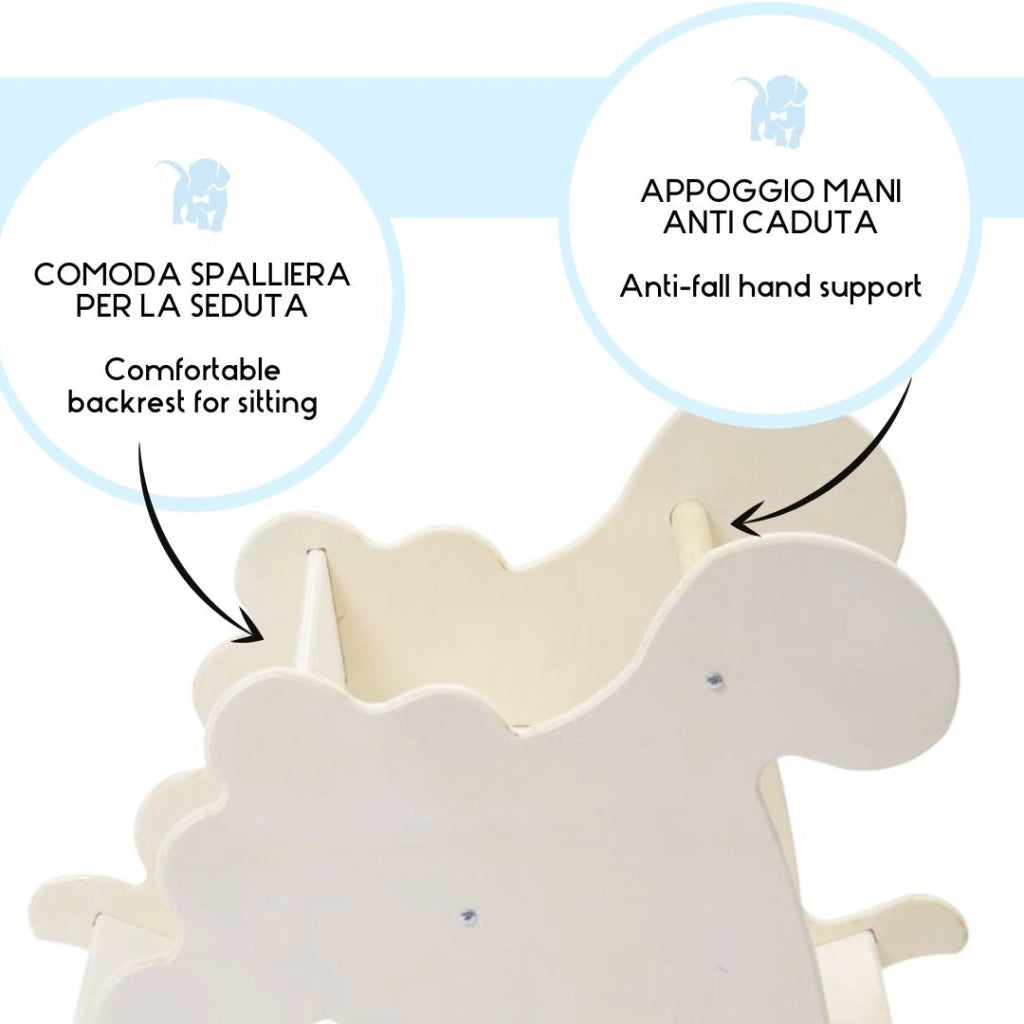 Donolo Montessori con seduta, Rainbow Rocker