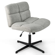 Sedia da ufficio regolabile 64 x 52 x 43-57 cm seduta ampia girevole a 360° design contemporaneo in similpelle grigia 20_0010948