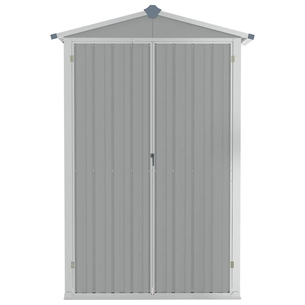 Capanno da Giardino Grigio 116x45x175 cm in Acciaio Zincato 46302