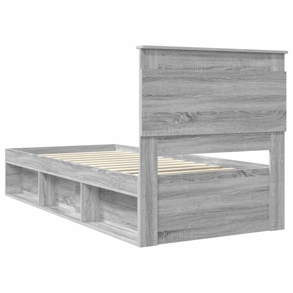 Struttura del letto Grigio Sonoma 75 x 190 cm Pino massello 3410149