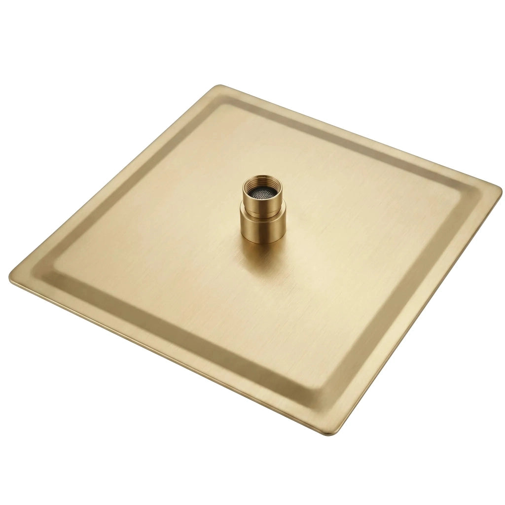 Soffione Doccia Quadrato Rea Js-p015bg 25cm Brush Gold