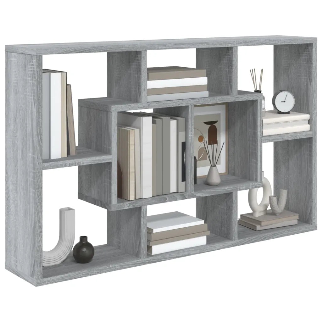 Mensola a Muro Grigio Sonoma 85x16x52,5 cm in Legno Multistrato 820461