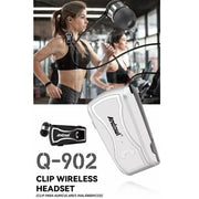 Trade Shop - Auricolare Bluetooth 4.0 Vivavoce Cuffie Design Ergonomico Con Clip Gancio Q-902 -