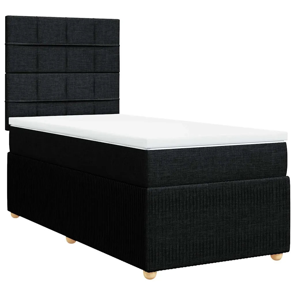 Giroletto a Molle con Materasso Nero 80x200 cm inTessuto 3291885