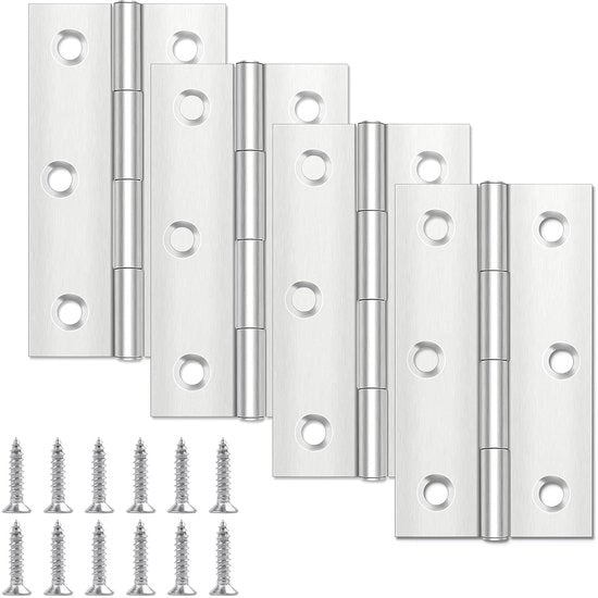 Serrature in acciaio inossidabile - 4 pezzi - Adatti per porte in legno - 68 mm x 38 mm