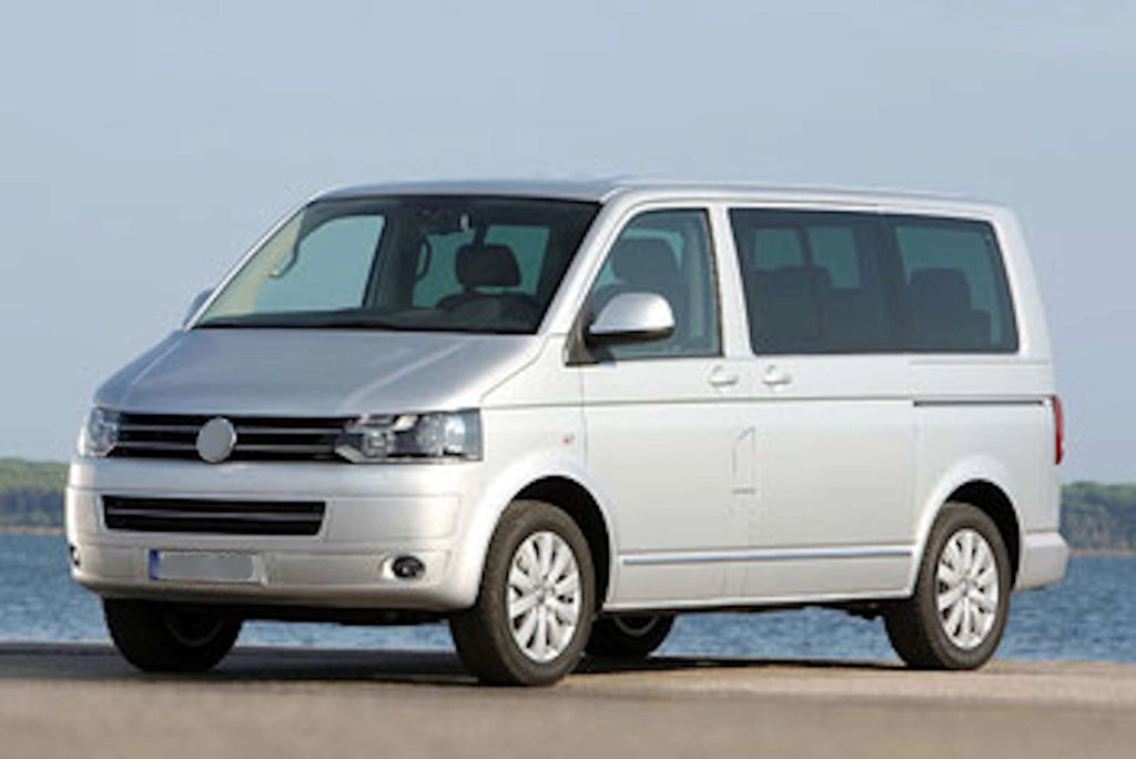 RIGUM905755 - Tappeti in gomma per VW T5 2003-2015, T6 2015-2019 Transporter/Caravelle/Multivan 2 posti + TUNEL (4 pezzi