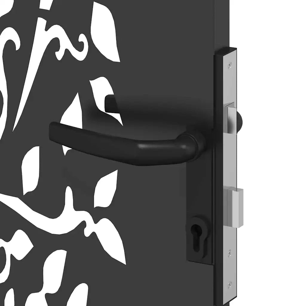 vidaXL Cancello da giardino, Cancello da Giardino 85x75 cm Design Albero in Acciaio Corten