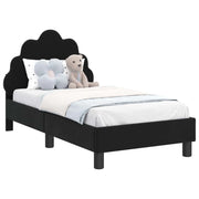 Letto singolo | Letto per adulti | Struttura letto per bambini con testata Nero 70 x 140 cm