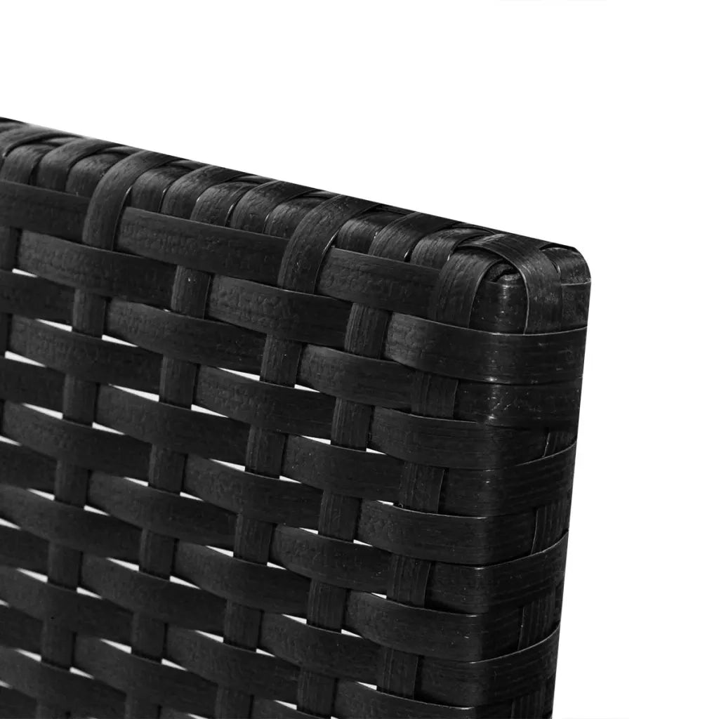 Set Divani da Giardino 3 pz | Set Salotto da Giardino con Cuscini in Polyrattan Nero