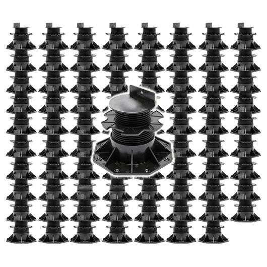 Set 80 supporti per pavimenti galleggianti, altezza regolabile 60-128mm Max 2700 kg, Pavimenti Decking