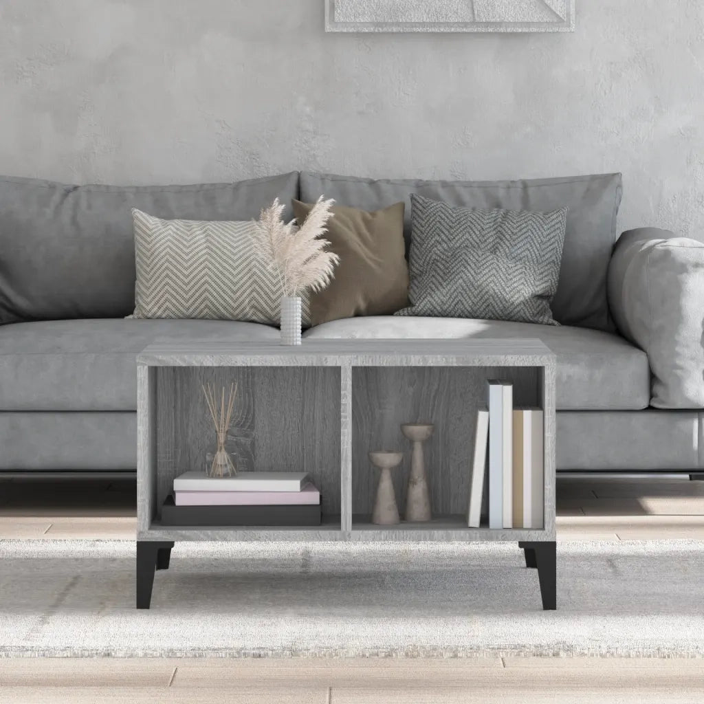 Tavolino da Salotto grigio sonoma 60x50x36,5 cm in Multistrato cod mxl 20319