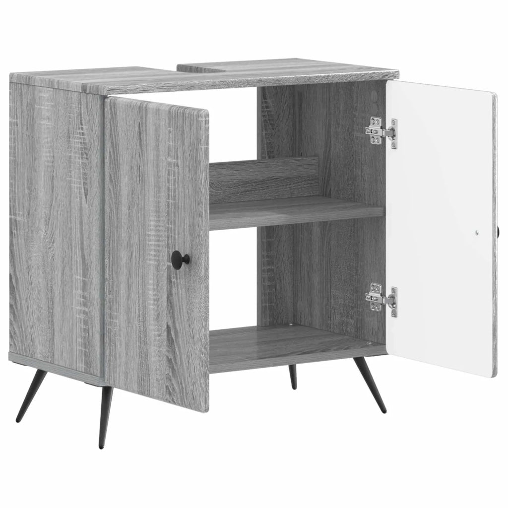 Armadio per Lavabo da Bagno BREDA Sonoma grigio 897451