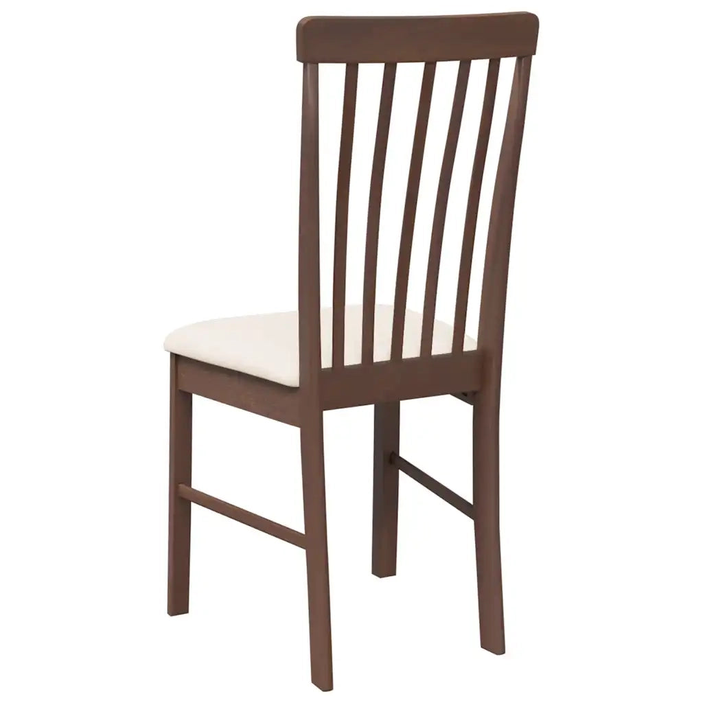 vidaXL Sedie da Pranzo con Cuscini 2pz Marrone Legno Massello di Hevea