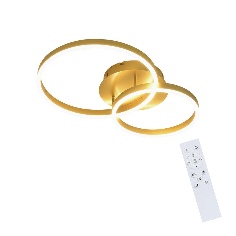 ZMH Lampada da soffitto plafoniera LED dorata dimmerabile 46W telecomando per camera letto soggiorno sala pranzo