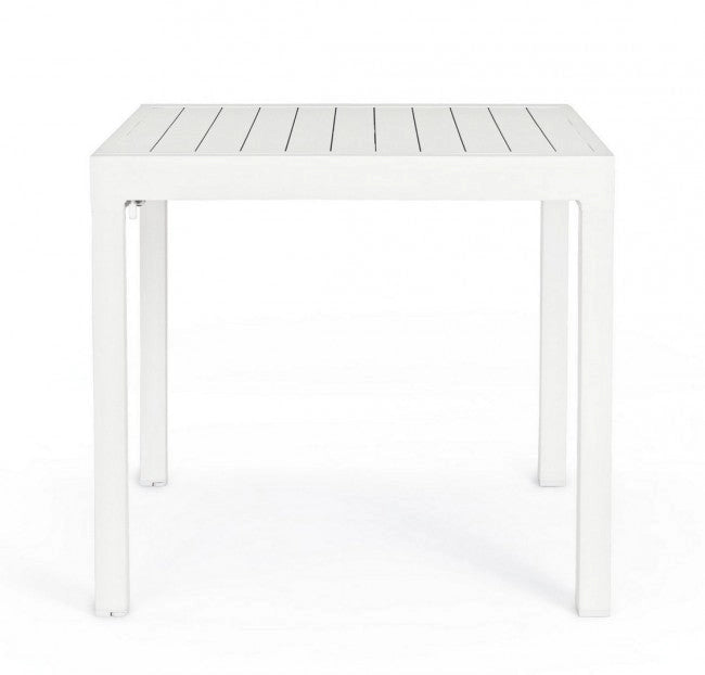 Tavolo Allungabile da Giardino 83-166x80x75h cm Pelagius Bianco