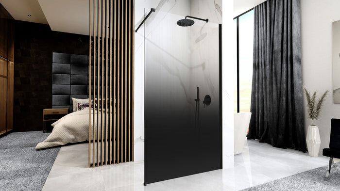 Parete Doccia Rea Aero Ombre Black/black 100