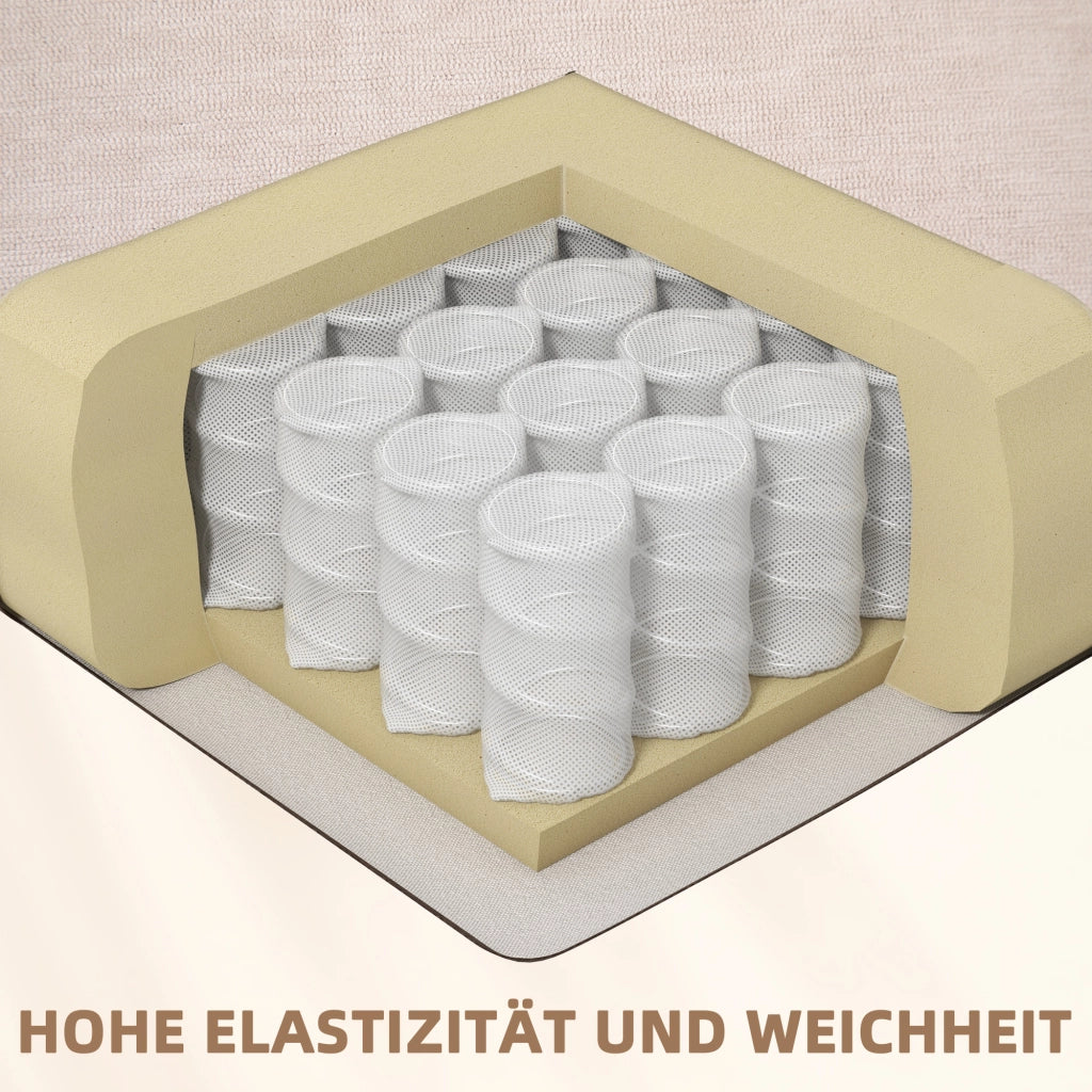 Poltrona massaggiante con riscaldamento e funzione relax, girevole ¨C zephmum ¨C 98x90x98 cm, beige