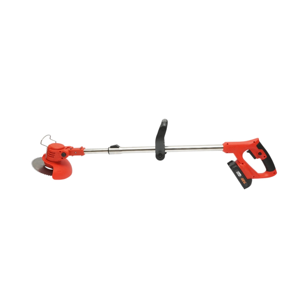 Decespugliatore elettrico estensibile 380W, batteria al litio 48V/6000 mAh, velocità 18000 giri/min, accessori inclusi