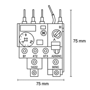 Ge power mt03l 101011 relè termico 4–6,3a per protezione motori