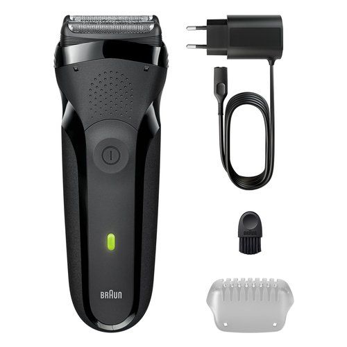 Rasoio barba braun 300s series 3 ricaricabile black e gray