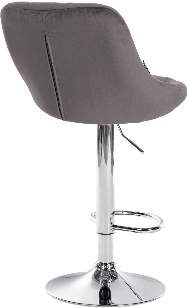 2er Set Barhocker Lazio Samt chrom