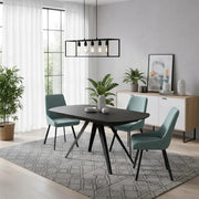 Tavolo da pranzo allungabile in ceramica effetto cemento grigio Glide 120-180x90 cm fino a 8 posti | Duzzle