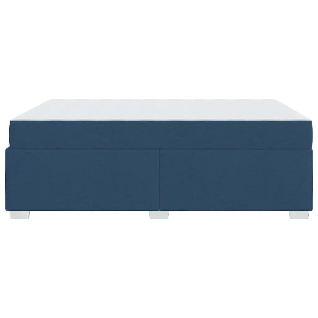 Struttura del letto con materasso Blu 160 x 200 cm Tessuto