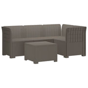Divano da giardino 4 posti aspetto rattan PP Grigio Chiaro 3443997