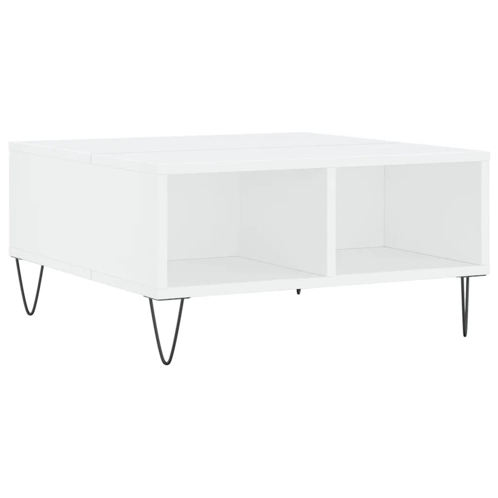 Tavolino da salotto | Tavolino da caff¨¨ | Tavolino da Soggiorno Bianco 60x60x30 cm in Legno Multistrato
