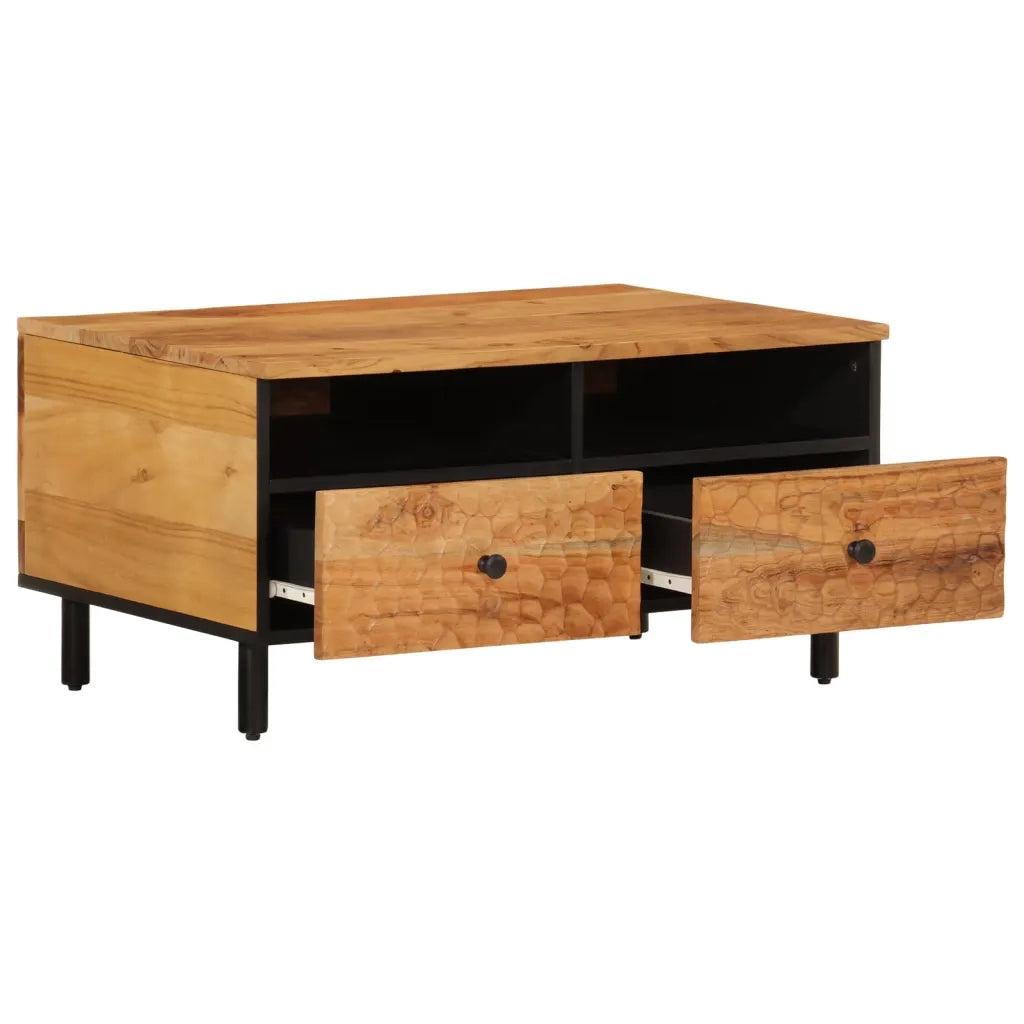 Tavolino da Salotto 80x54x40 cm in Legno Massello di Acacia 356868