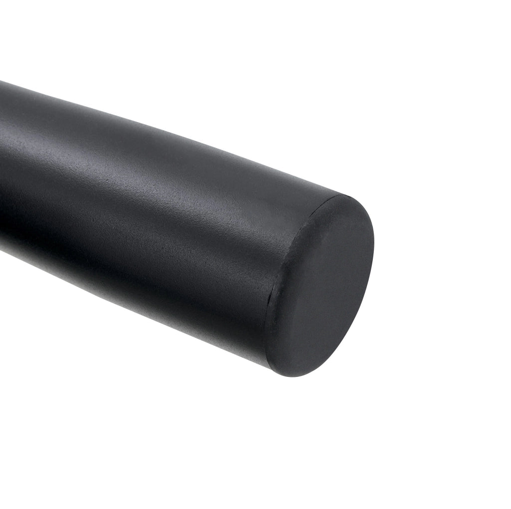 Set 2 sedie da pranzo in PU nero con schienale semicircolare HAVRYA