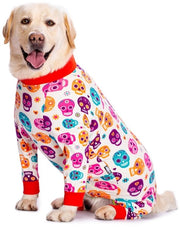 Pantaloni da Cane a Manica Lunga con Stampo Cartoon - Copertura Completa - Cotone con Elastan - Adatti a Cane di Taglia Media/Grossa - Comodo e Pulito - Vestito da Cane