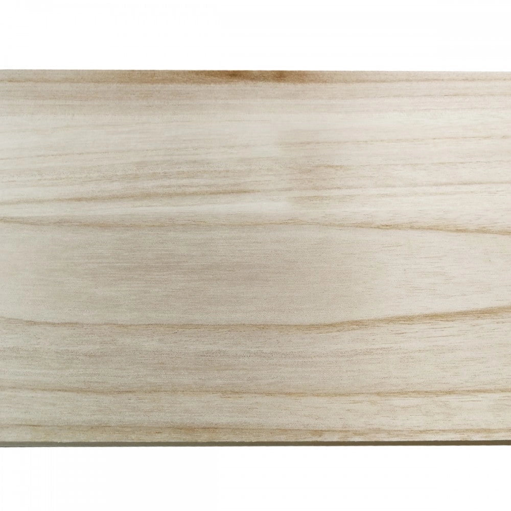 TAVOLA In LEGNO LAMELLARE MONO-STRATO - Levigato - Light Wood - Alluminio Vegetale Misura: 15x2x203 cm
