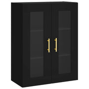 Armadietto a Muro | Mobile a Parete Nero 69,5x34x90 cm