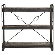 Libreria a 3 Ripiani 90x30x80cm Nero in Legno Massello di Mango 320627