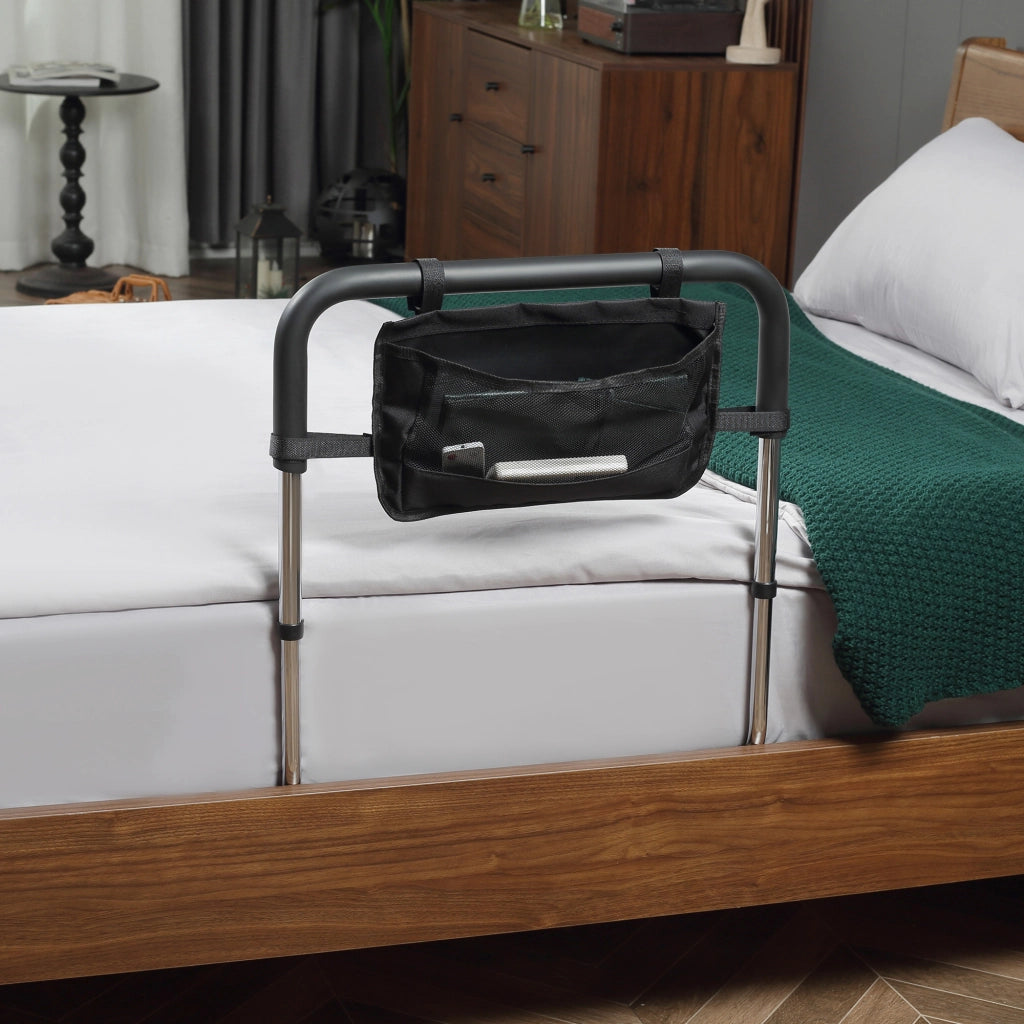Letto con Barriera di Sicurezza ¨C zephmum ¨C Grigio 87x51.5x45-55 cm
