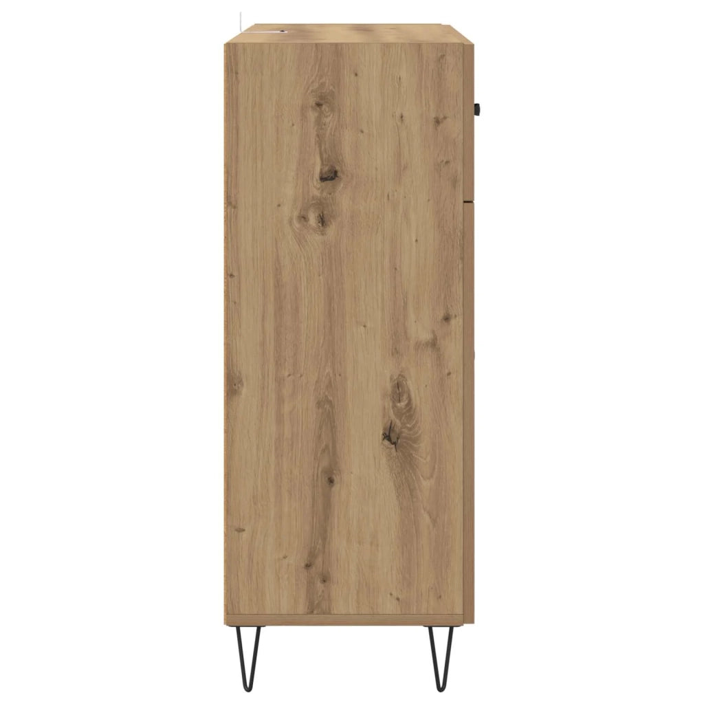 Credenza | Madia | Buffet da pranzo | Armadio da pranzo Rovere artigianale 69,5 x 34 x 90 cm Legno multistrato