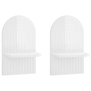 Scaffale da parete 2 pz Bianco Lucido 23 x 13.5 x 37.5 cm 8014927